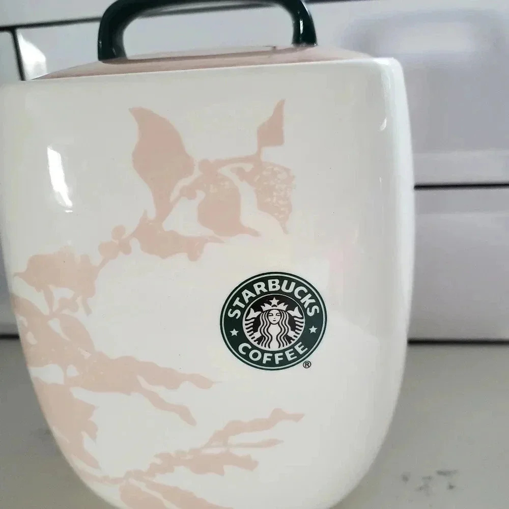 Starbucks spring floral ceramic coffee canister - Picture 2 of 10
